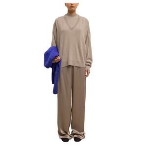 Leset Wide Leg Tan Barb Pants Size S